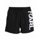 KARL LAGERFELD - karl logo short boardshorts - 999 - A1M46013/999