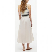 TOMMY HILFIGER - Gold Button Poplin Mix Dress - 0AD - F|WW0WW49628/0AD