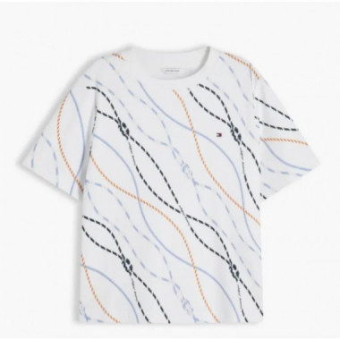 TOMMY HILFIGER - BOXY INTERLOCK SS C-NK TEE - 0K7 - F|WW0WW49646/0K7