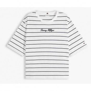 TOMMY HILFIGER - CLASSIC SCRIPT TRAPEZE TEE - 0A4 - F|WW0WW50948/0A4