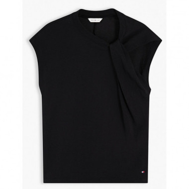 TOMMY HILFIGER - SLUB KNOT NS TOP - BDS - F|WW0WW52111/BDS
