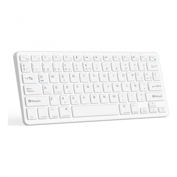Ikrea WG7113 Teclado Inalámbrico con Bluetooth Blanco