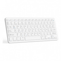 IKREA WG7113 Teclado Inalámbrico para Tablet con BLUETOOTH Blanco