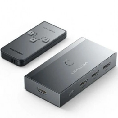 Switch Conmutador VENTION HDMI 2.1 8K Hdmi/h - 3XHDMI/H Grey