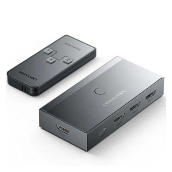 Switch Conmutador VENTION HDMI 2.1 8K Hdmi/h - 3XHDMI/H Grey