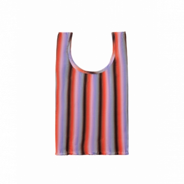 Bolsa BAGGU Pleated Gradient Stripe Poppy & Lilac