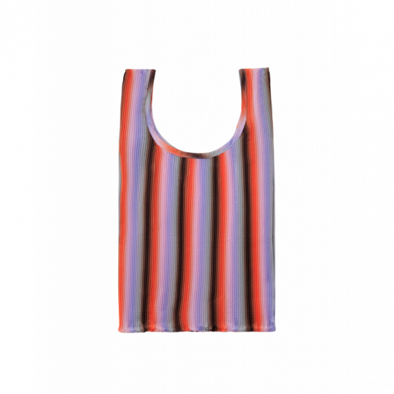 Bolsa BAGGU Pleated Gradient Stripe Poppy & Lilac