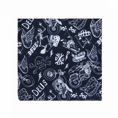 Pa&ntilde;uelos y Bufandas Pa&ntilde;uelo DEUS EX MACHINA Doodle Bandana Black