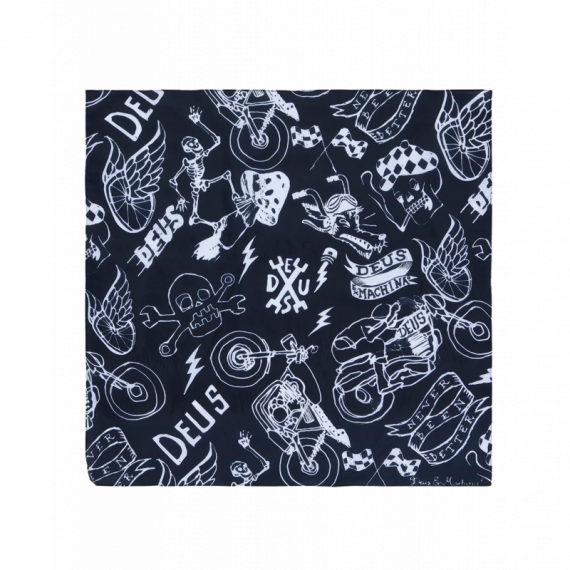 Pañuelos y Bufandas Pañuelo DEUS EX MACHINA Doodle Bandana Black