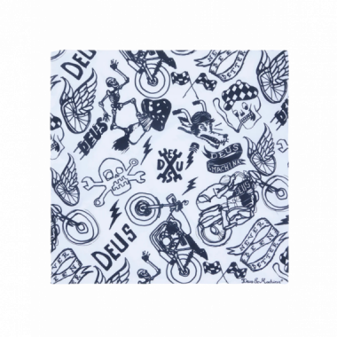 Pa&ntilde;uelos y Bufandas Pa&ntilde;uelo DEUS EX MACHINA Doodle Bandana White