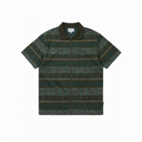 Polos Polo Thisisneverthat™ Jungle Jacquard Zip Up Top Olive  THISISNEVERTHAT
