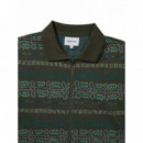 Polos Polo Thisisneverthat™ Jungle Jacquard Zip Up Top Olive  THISISNEVERTHAT