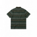 Polos Polo Thisisneverthat™ Jungle Jacquard Zip Up Top Olive  THISISNEVERTHAT