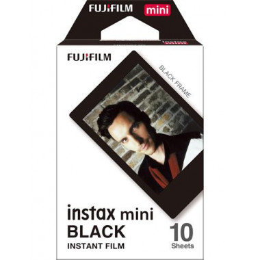 FUJIFILM Papel para Camara Instax Mini Black Frame 10 Hojas