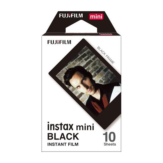 FUJIFILM Papel para Camara Instax Mini Black Frame 10 Hojas