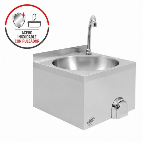 LAVAMANOS INDUSTRIAL INOX CON PULSADOR LARRYHOUSE