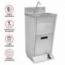LAVAMANOS INDUSTRIAL INOX CON PULSADOR Y CUBO LARRYHOUSE