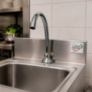 LAVAMANOS INDUSTRIAL INOX CON PULSADOR Y CUBO LARRYHOUSE