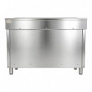 MESA ARMARIO CON GAVETAS INOX LARRYHOUSE 120X60X85 CM