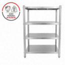 ESTANTERIA 4 ESTANTES INOXIDABLE LARRYHOUSE 60 KG/BALDA 120X48X155 CM