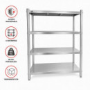 ESTANTERIA 4 ESTANTES INOXIDABLE LARRYHOUSE 60 KG/BALDA 120X48X155 CM