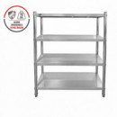 ESTANTERIA 4 ESTANTES INOXIDABLE LARRYHOUSE 70 KG/BALDA 150X48X155 CM