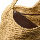 Bolso grande de rafia trenzada a mano