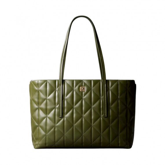 Bolso tote pequeño logo emblemático acolchado