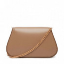 Bolso curvo con correa de cadena