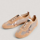 Zapatillas con detalles en ante