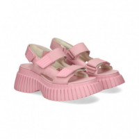Sandalia Plataforma Velcros Rosa  CAMPER