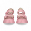 SANDALIA PLATAFORMA VELCROS ROSA