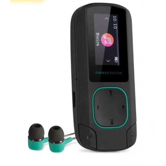 ENERGY SISTEM MP3 CLIP BLUETOOTH JADE MINT 8GB/CLIP/RADIO FM/MICRO SD
