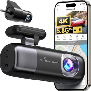 Redtiger F9 C&aacute;mara Dual para Auto 4K Wifi y GPS