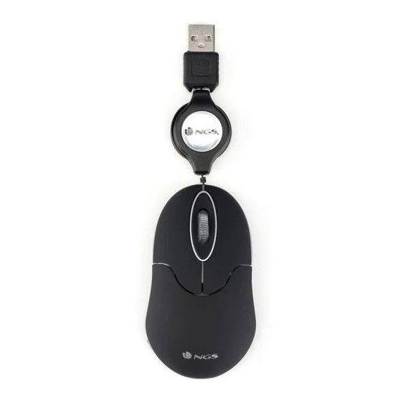 Raton NGS Sinblack USB Optico Retractil Black