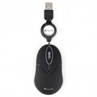 Raton NGS Sinblack USB Optico Retractil Black