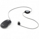 Raton NGS Sinblack USB Optico Retractil Black