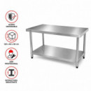 MESA DE TRABAJO INOXIDABLE LARRYHOUSE 120X60X85 CM