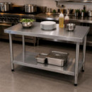 MESA DE TRABAJO INOXIDABLE LARRYHOUSE 120X60X85 CM