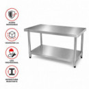 MESA DE TRABAJO INOXIDABLE LARRYHOUSE 140X60X85 CM