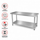 MESA DE TRABAJO INOXIDABLE LARRYHOUSE 180X60X85 CM