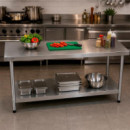 MESA DE TRABAJO INOXIDABLE LARRYHOUSE 180X60X85 CM