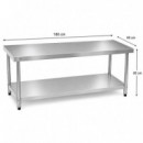 MESA DE TRABAJO INOXIDABLE LARRYHOUSE 180X60X85 CM