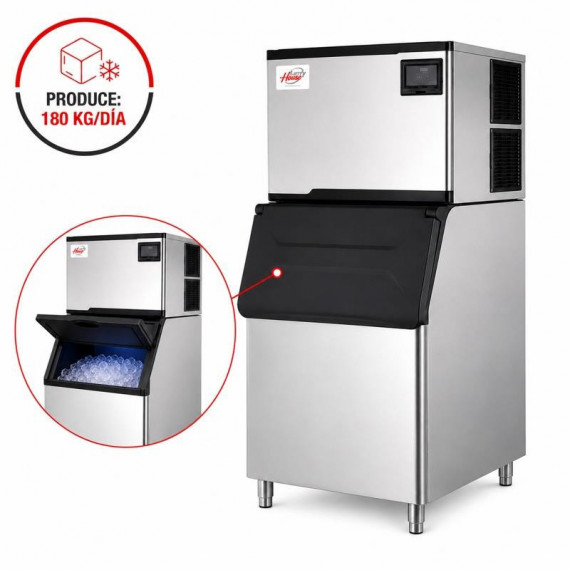 MAQUINA HIELO INDUSTRIAL LARRYHOUSE 850W 180 KGS/DIA 150 KGS CAPACIDAD