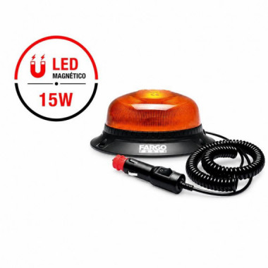 GIROFARO LED FARGO TOOLS 15W 12-24V 2 FUNCIONES BASE MAGN&Eacute;TICA