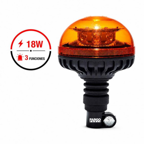 GIROFARO ROTATIVO LUZ DE ADVERTENCIA LED FARGO TOOLS 18W 12/24V