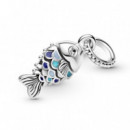 PANDORA Charm Colgante en Plata de Ley Pez Escamas Azules 799428C01