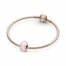 PANDORA Dia de la Madre Charm en PANDORA Rose Cristal de Murano Rosa Mate 789421C00