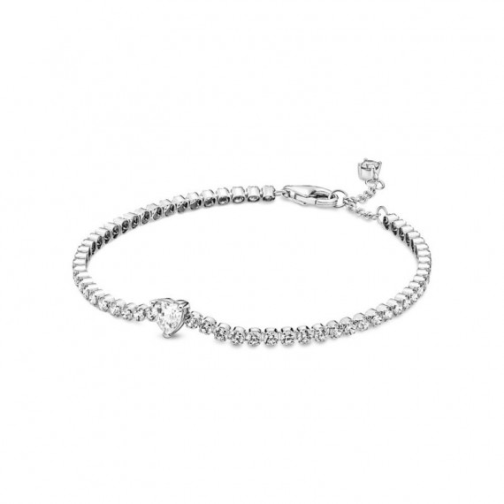 PANDORA Pulsera en Plata de Ley Corazón Brillante 590041C01