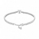 PANDORA Pulsera en Plata de Ley Corazón Brillante 590041C01